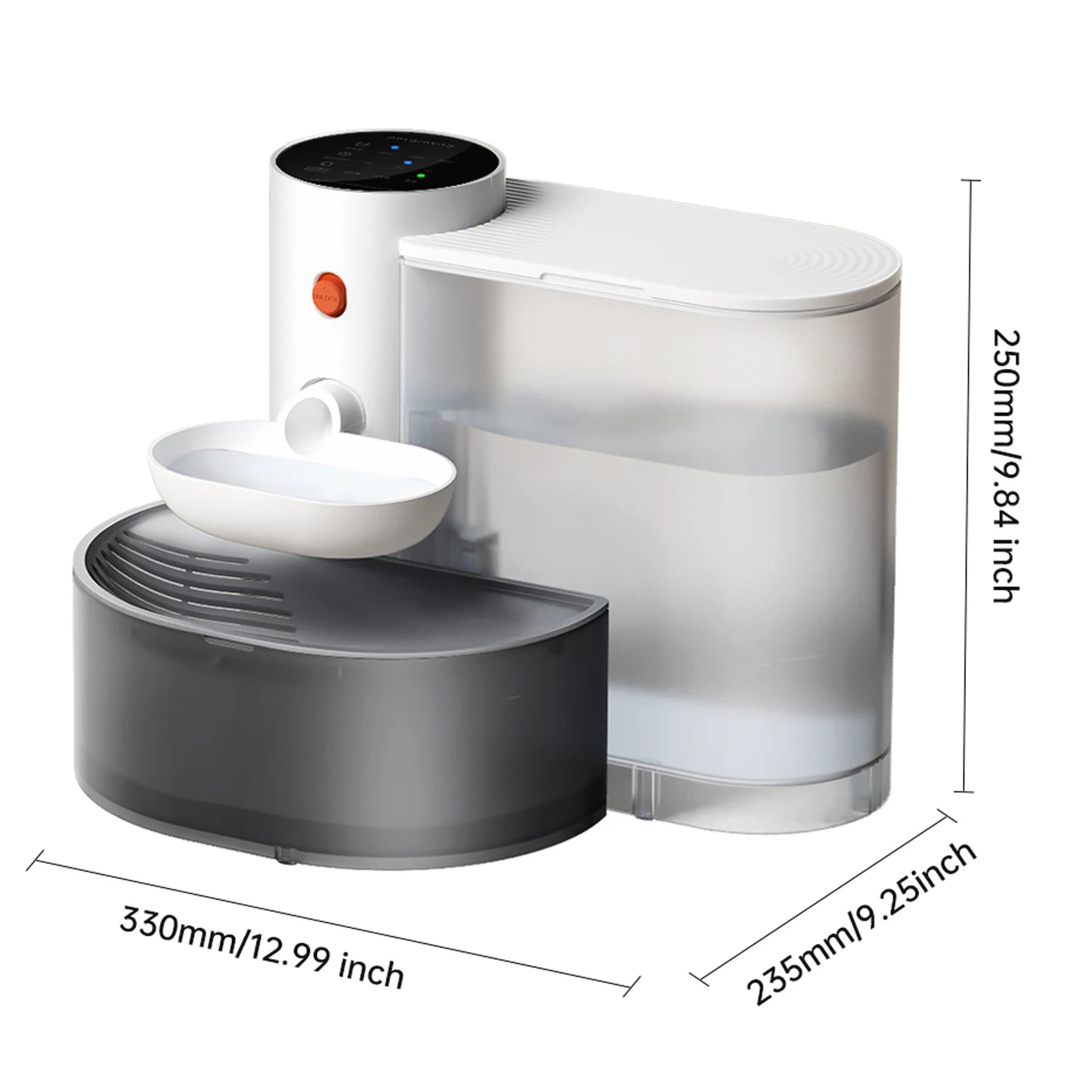 Fontaine à eau intelligente, sans fil,  3L sans filtre