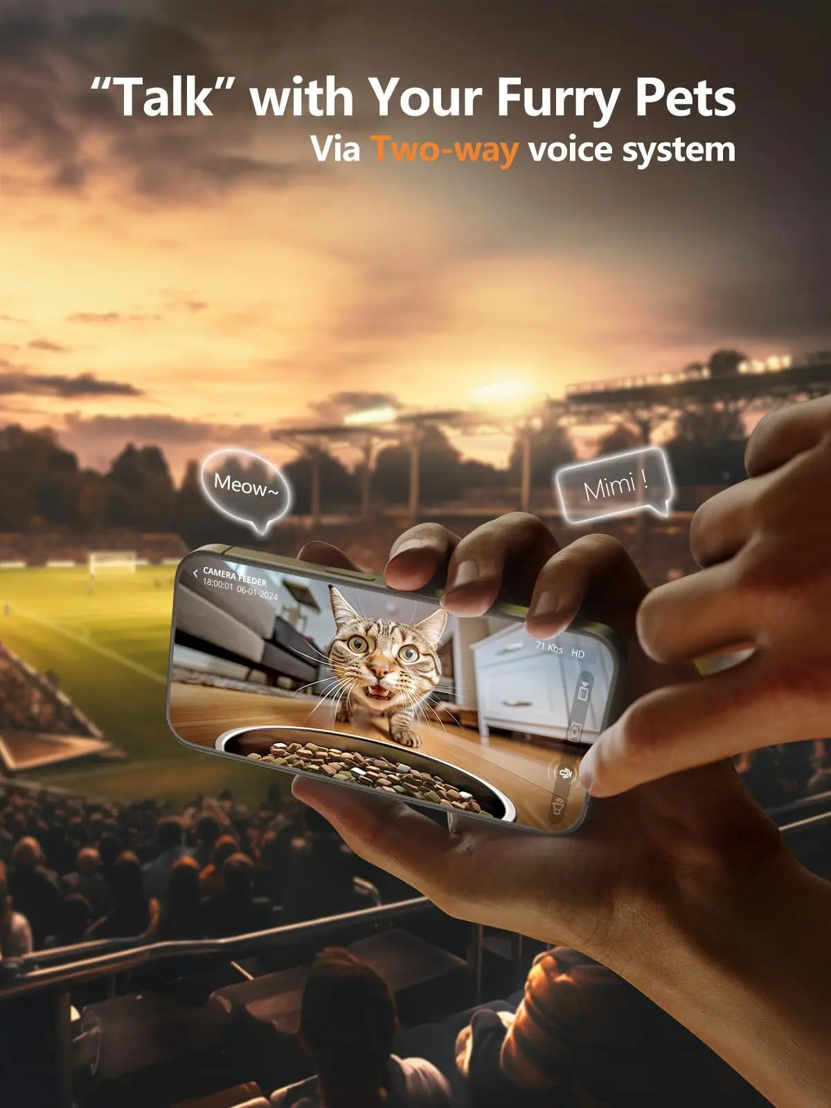 Distributeur automatique intelligent programmable, WIFI, caméra 1080P