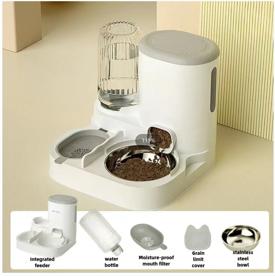 Distributeur automatique et abreuvoir pour chat