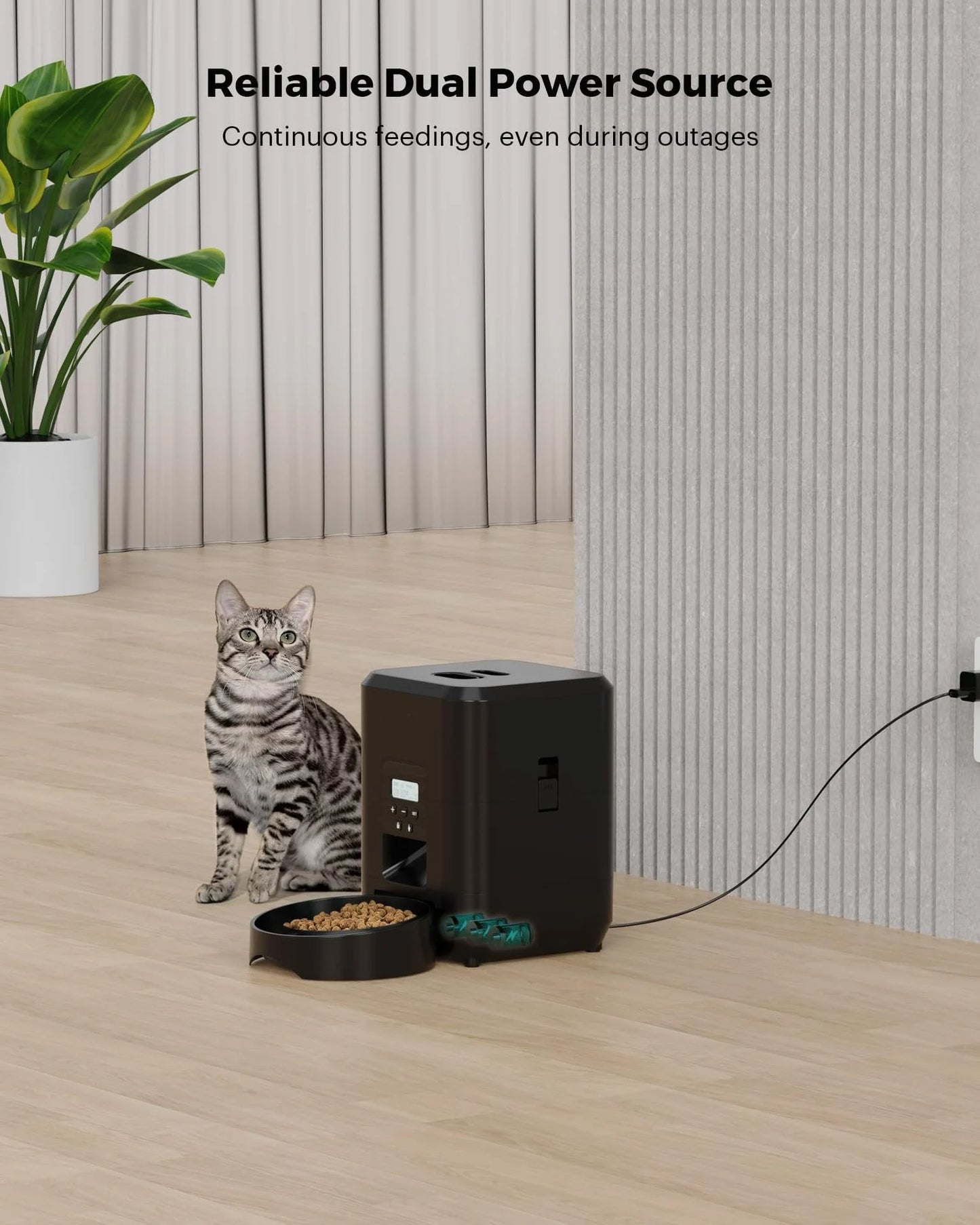 Distributeur automatique intelligent 2L, avec ou sans WIFI, programmation des repas, alerte niveau de nourriture