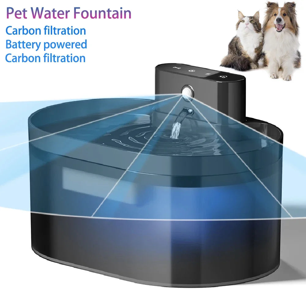 Fontaine à eau sans fil, 2,2L automatique, avec capteur de mouvement