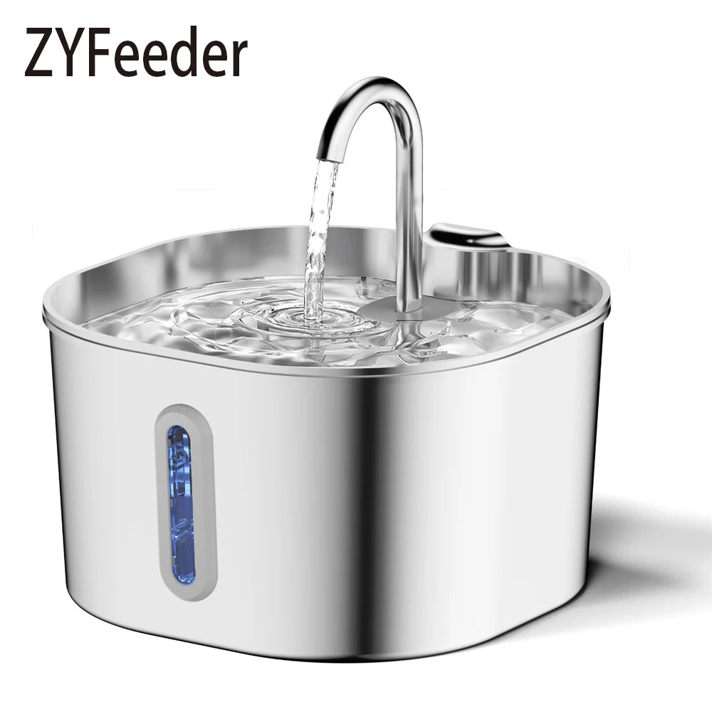 Fontaine à eau automatique en acier Inoxydable, système de filtration intégré