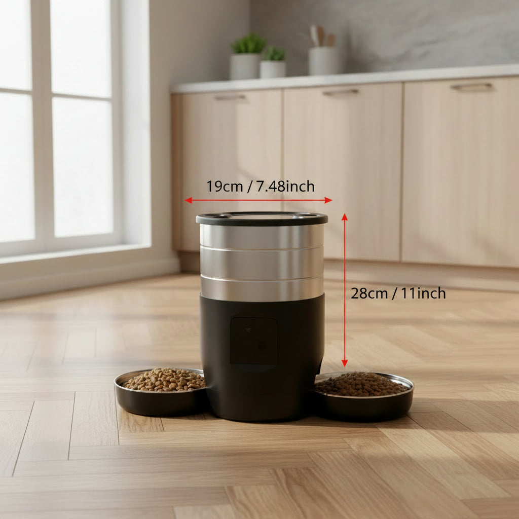 Distributeur de croquettes intelligent, version wifi/bouton